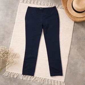 Anatomie Sonia Curvy High Rise Pants Navy Side Zip Size L Performance Travel